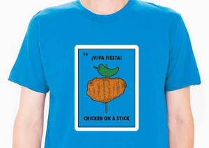 Chicken on a Stick Shirt AND Fiesta Medal